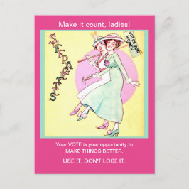 Hübsche Suffragetation Frauen Vintag verändert Postkarte