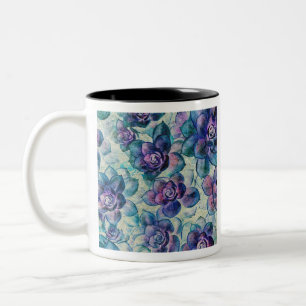 Hübsche #sukkulente Pflanze Zweifarbige Tasse