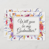 Hübsche Sukkuline Blumengodmutterkarte Postkarte (Vorne/Hinten)