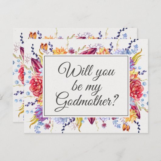 Hübsche Sukkuline Blumengodmutterkarte Postkarte (Vorne/Hinten)