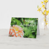 Hübsche Summer Dahlia "Happy Birthday" Card Karte (Gelbe Blume)