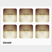 Hübsche Sun über die Etiketten für Ocean Design-Pr Quadratischer Aufkleber (Blatt)