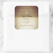 Hübsche Sun über die Etiketten für Ocean Design-Pr Quadratischer Aufkleber (Tasche)