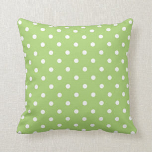 Hübsche, süße, klassische Limettengrüne Polka-Punk Kissen
