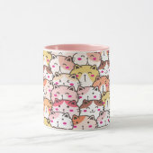 Hübsche süße Muster Katzen Kätzchen, Modern Tasse (Zentrum)