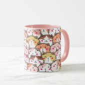 Hübsche süße Muster Katzen Kätzchen, Modern Tasse (VorderseiteRechts)