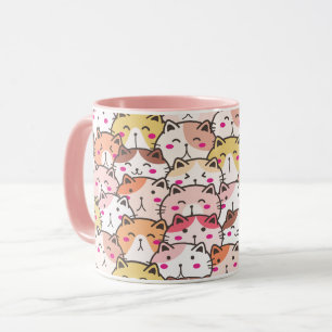 Hübsche süße Muster Katzen Kätzchen, Modern Tasse