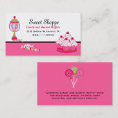 Hübsche Süßigkeits-und Visitenkarte (Vorne/Hinten)