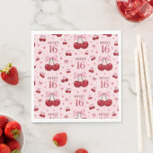 HÜBSCHE SWEET 16 KIRSCH BLUMEN PARTY-SERVIETTE SERVIETTE (Beispiel)