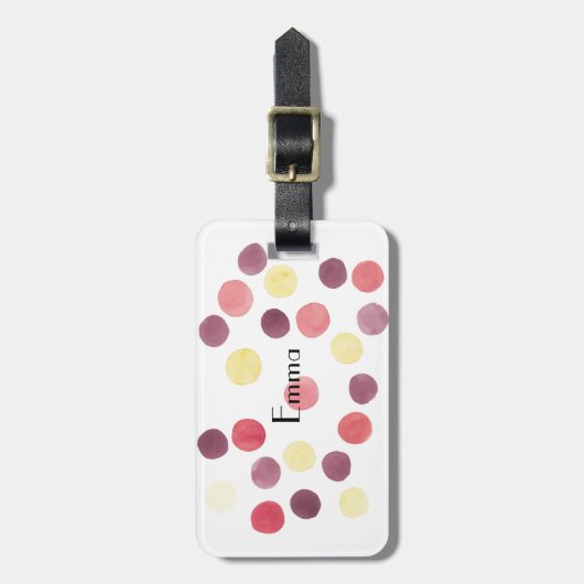 Hübsche Sweet Circles-Gepäckmarke Gepäckanhänger (Vorderseite vertikal)
