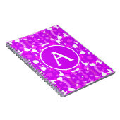 Hübsche symmetrische Zeichen in Rosa und Weiß Notizblock (Rechte Seite)