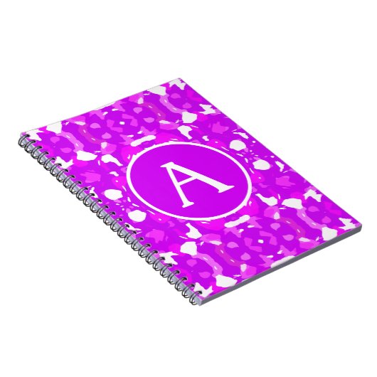 Hübsche symmetrische Zeichen in Rosa und Weiß Notizblock (Rechte Seite)