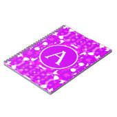 Hübsche symmetrische Zeichen in Rosa und Weiß Notizblock (Linke Seite)