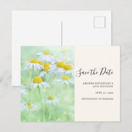 Hübsche Tage in einem Feldfoto Save the Date Einladungspostkarte