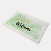 Hübsche Tageszeitungen in einem Feld willkommen Fußmatte (Schrägansicht)