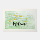 Hübsche Tageszeitungen in einem Feld willkommen Fußmatte (Vorderseite)