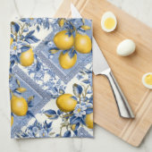 Hübsche Talavera-Fliese Ganzkörperdruck Lemons Geschirrtuch (Viertel Falte)
