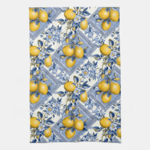 Hübsche Talavera-Fliese Ganzkörperdruck Lemons Geschirrtuch