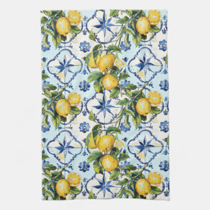 Hübsche Talavera-Tile-Multimedia-Lemons Geschirrtuch