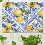 Hübsche Talavera-Tile-Multimedia-Lemons Geschirrtuch (Gefaltet)