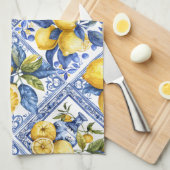Hübsche Talavera-Tile-Multimedia-Lemons Geschirrtuch (Viertel Falte)