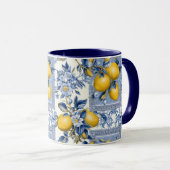 Hübsche Talavera-Tile-Multimedia-Lemons Tasse (VorderseiteRechts)