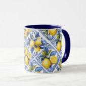 Hübsche Talavera-Tile-Multimedia-Lemons Tasse (VorderseiteRechts)