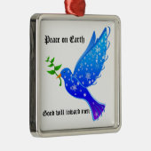 Hübsche Taube- und Olivenzweig, Weihnachten oder A Ornament Aus Metall (Rechts)