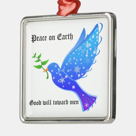 Hübsche Taube- und Olivenzweig, Weihnachten oder A Ornament Aus Metall (Links)