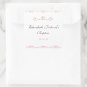 Hübsche Taufetiketten Quadratischer Aufkleber (Tasche)