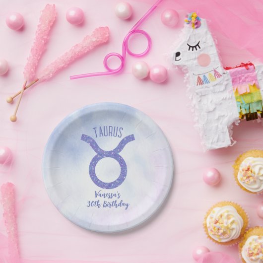 Hübsche Taurus Astrologie Unterzeichnung Custom Ge Pappteller (Party)