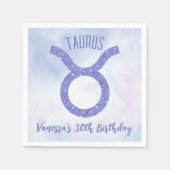 Hübsche Taurus Astrologie Unterzeichnung Custom Ge Serviette (Vorderseite)