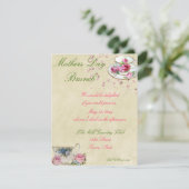 Hübsche Teeaufnahmen, Muttertag oder Hochzeitsfeie Einladung (Stehend Vorderseite)