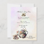 Hübsche Teekuppen, Brautparty der Mutter Einladung (Vorderseite)