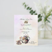 Hübsche Teekuppen, Brautparty der Mutter Einladung (Stehend Vorderseite)