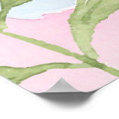 Hübsche Teetassen Blumen Poster (Ecke)