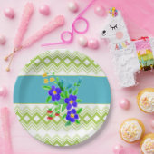 Hübsche Teller in Aquamarin und Limon (Party)