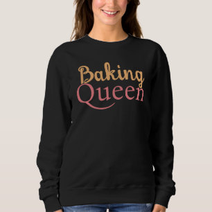 Hübsche Textbacken von Frauen Sweatshirt