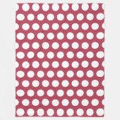 Hübsche tiefer Rose Geometrische weiße Polka-Punkt Fleecedecke (Vorderseite)