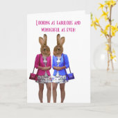 Hübsche Tiere Frauen Geburtstagskarte Karte (Gelbe Blume)