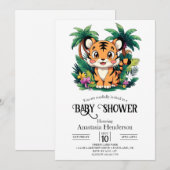 Hübsche Tiger Digital Baby Dusche Einladung (Vorne/Hinten)