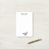 Hübsche Tinte und Quill Name Personalisiert Post-it Klebezettel (Auf Schreibtisch)