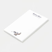 Hübsche Tinte und Quill Name Personalisiert Post-it Klebezettel (angewinkelt)