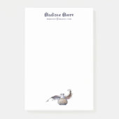 Hübsche Tinte und Quill Name Personalisiert Post-it Klebezettel (Vorderseite)