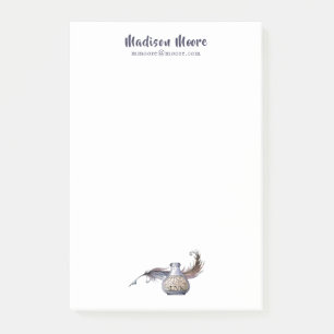 Hübsche Tinte und Quill Name Personalisiert Post-it Klebezettel