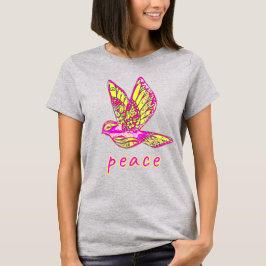 Hübsche Tinte und Wasserfarbentobe mit Peace Sign  T-Shirt