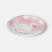 HÜBSCHE Tischdekoration des SWAN PRINCESS Party pi Pappteller (Schrägansicht)