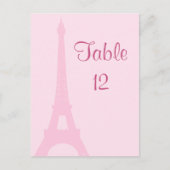Hübsche Tischnummer Paris (Vorderseite)