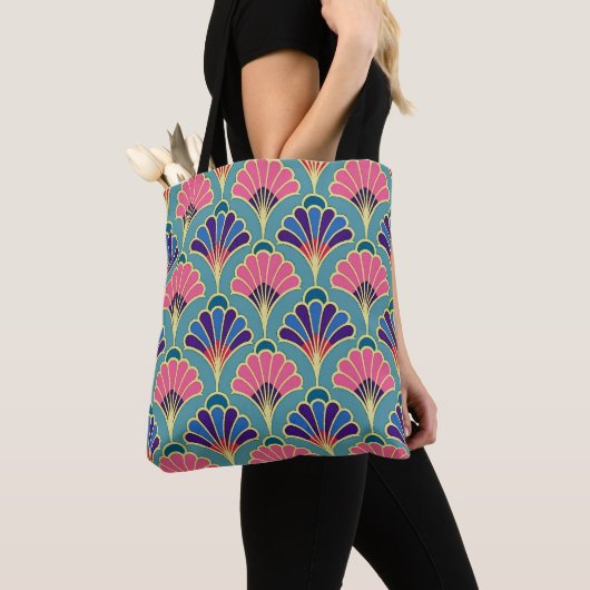 Hübsche Tote-Tasche im Fächerstil Tasche (Von Nahem)