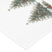 Hübsche traditionelle Weihnachtsbäume Mittelgroßer Tischläufer (Ecke)